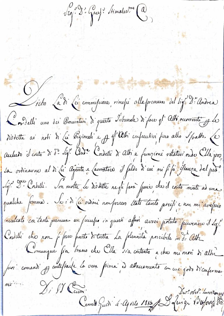 La vita quotidiana di una famiglia toscana nell’Ottocento: i Del Frate tra terra, affari e carte bollate
