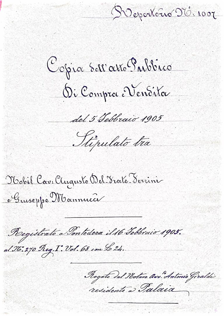 Un Affare di Campagna nel 1905: Un Tuffo nel Quotidiano Agrario di Palaia