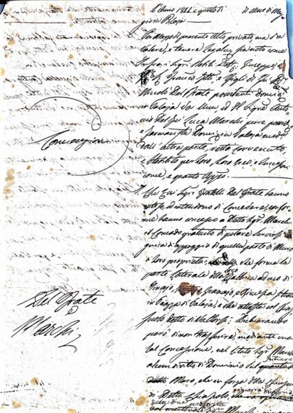 Atto privato Del Frate Marchi 1862