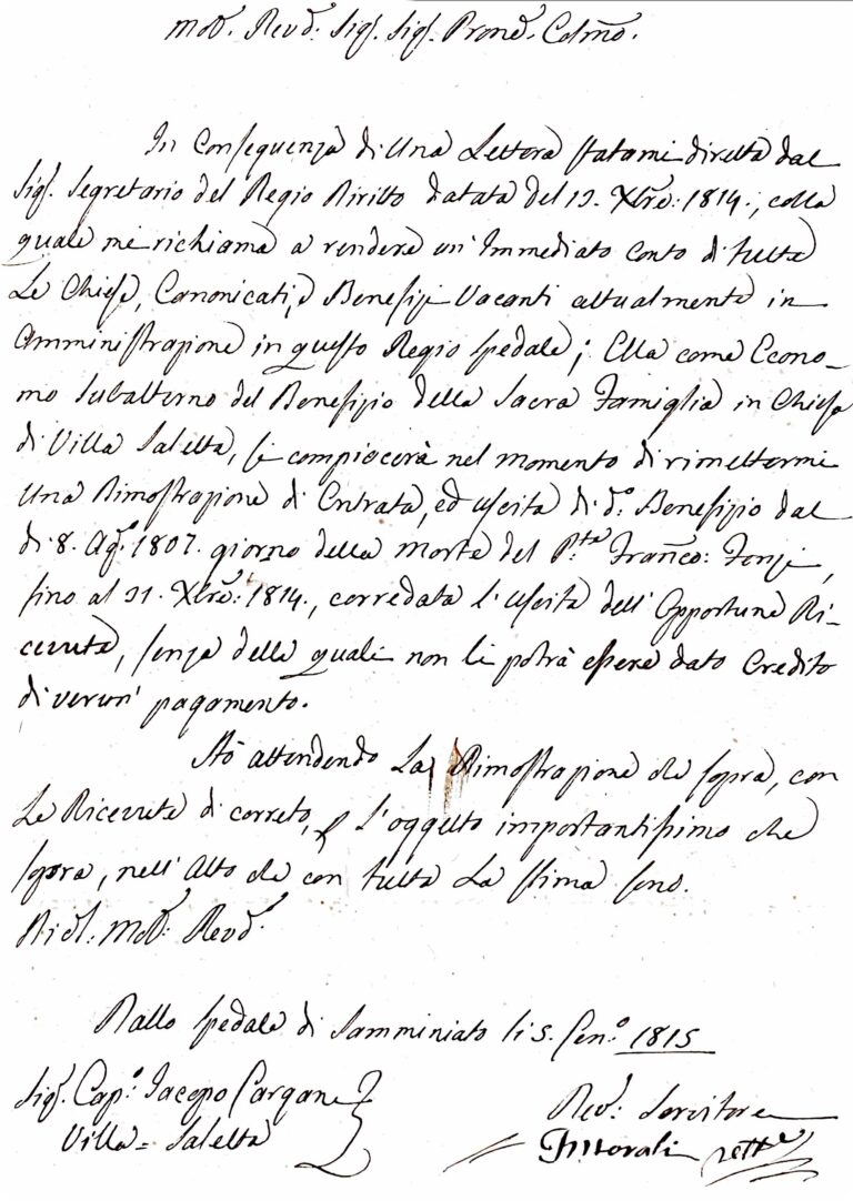 La Sacra Famiglia a Villa Saletta: Intrighi contabili e rendiconti del XIX secolo