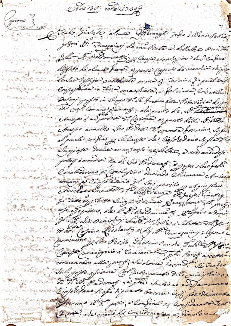 Terra e Famiglia nel Settecento Toscano: Un’Indagine Archivistica tra Palaia, Marti e Usigliano