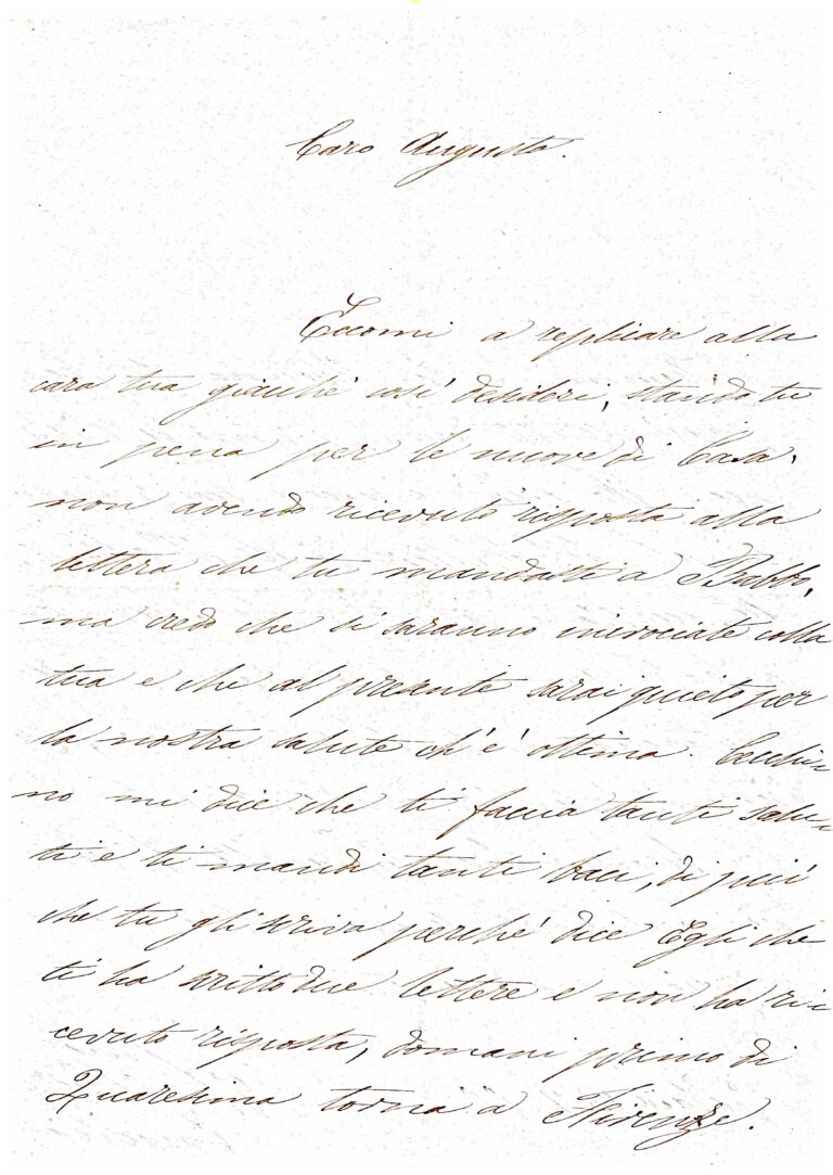 Augusto: Un Giovane Toscano nel Vortice del Risorgimento Attraverso le Lettere di Famiglia