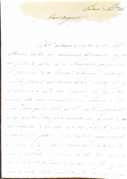 Fascicolo Comunicazioni Congratulatorie di Del Frate a Augusto: lettera sull’esame conseguito e dettagli sulle modalità di valutazione (Palaia, 1866) – Salerno (Regno d’Italia)