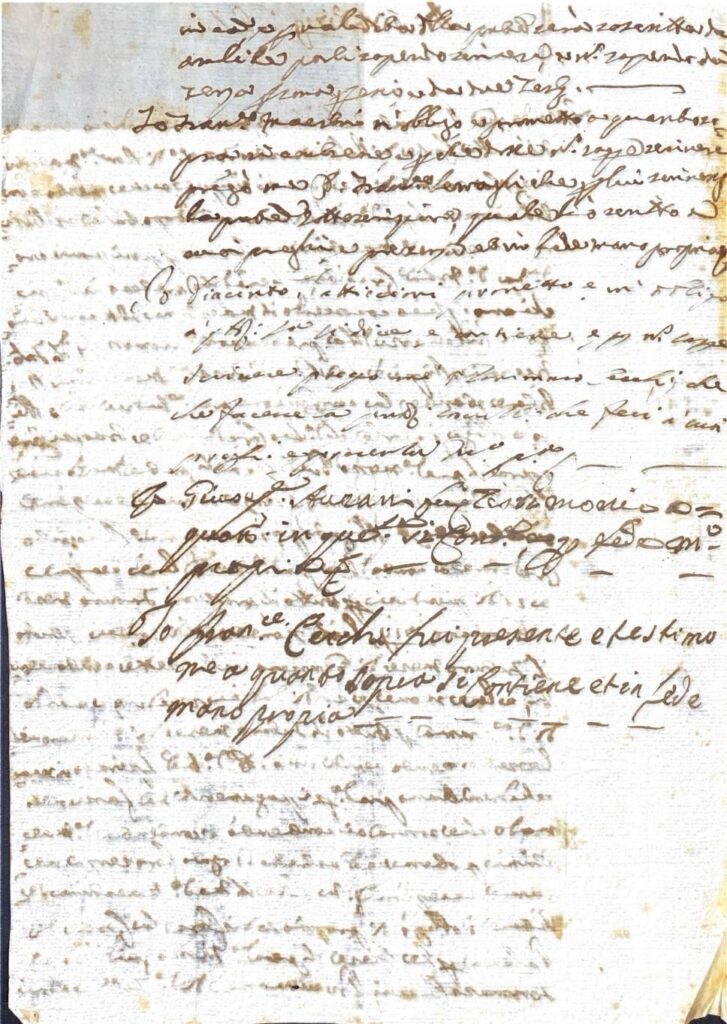 Contratto – Archivio (XVIII secolo)
