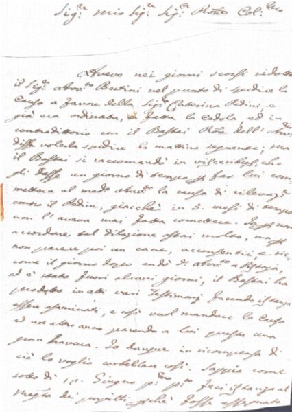 Corrispondenza privata – Pistoia (XVIII-XIX secolo)