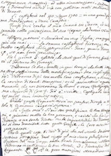 Documento ecclesiastico – Firenze (1700)