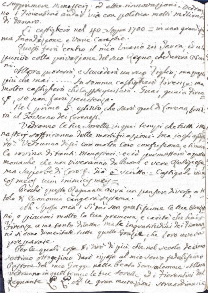 Documento ecclesiastico – Firenze (1700)