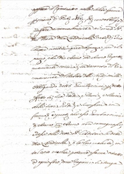 Contratto – Archivio (XVIII secolo)