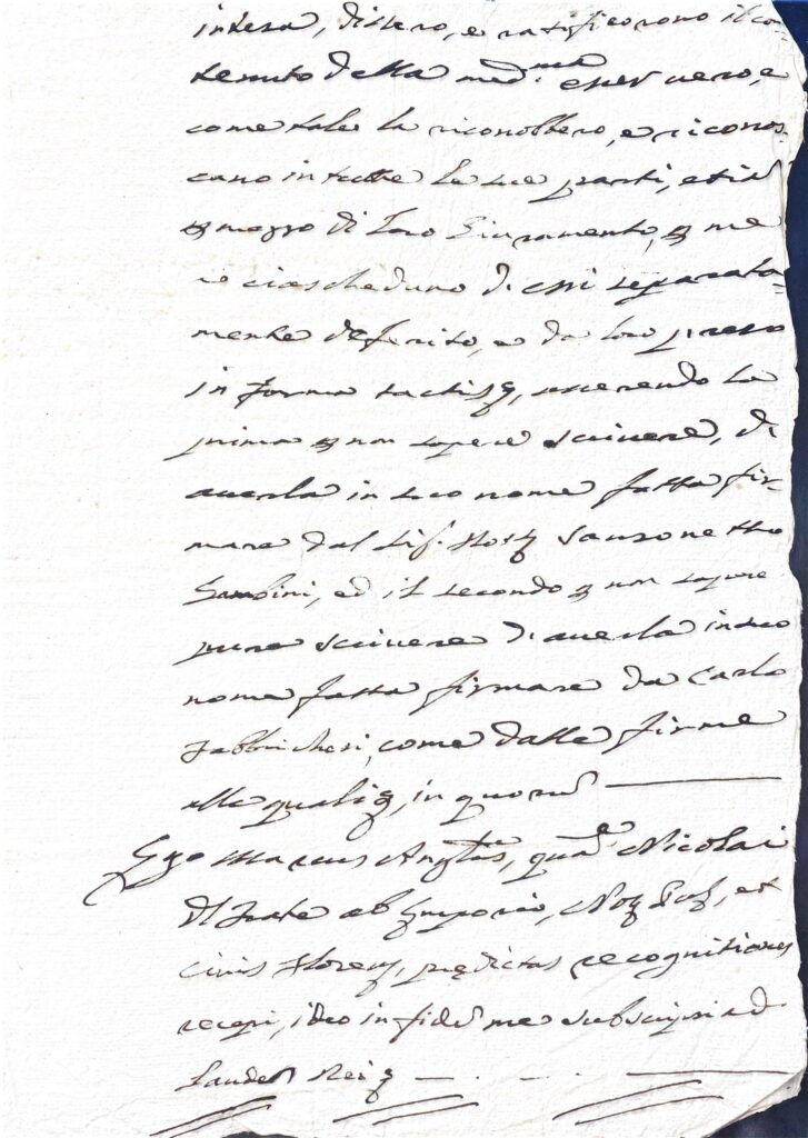 Atto notarile – Empoli (XVIII-XIX secolo)