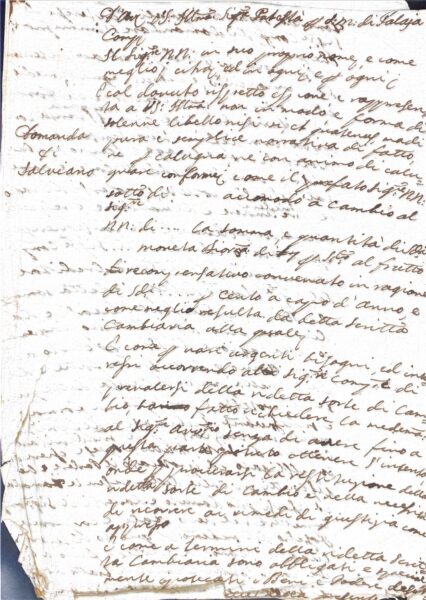 Atto pubblico – Palaia (XVIII secolo)